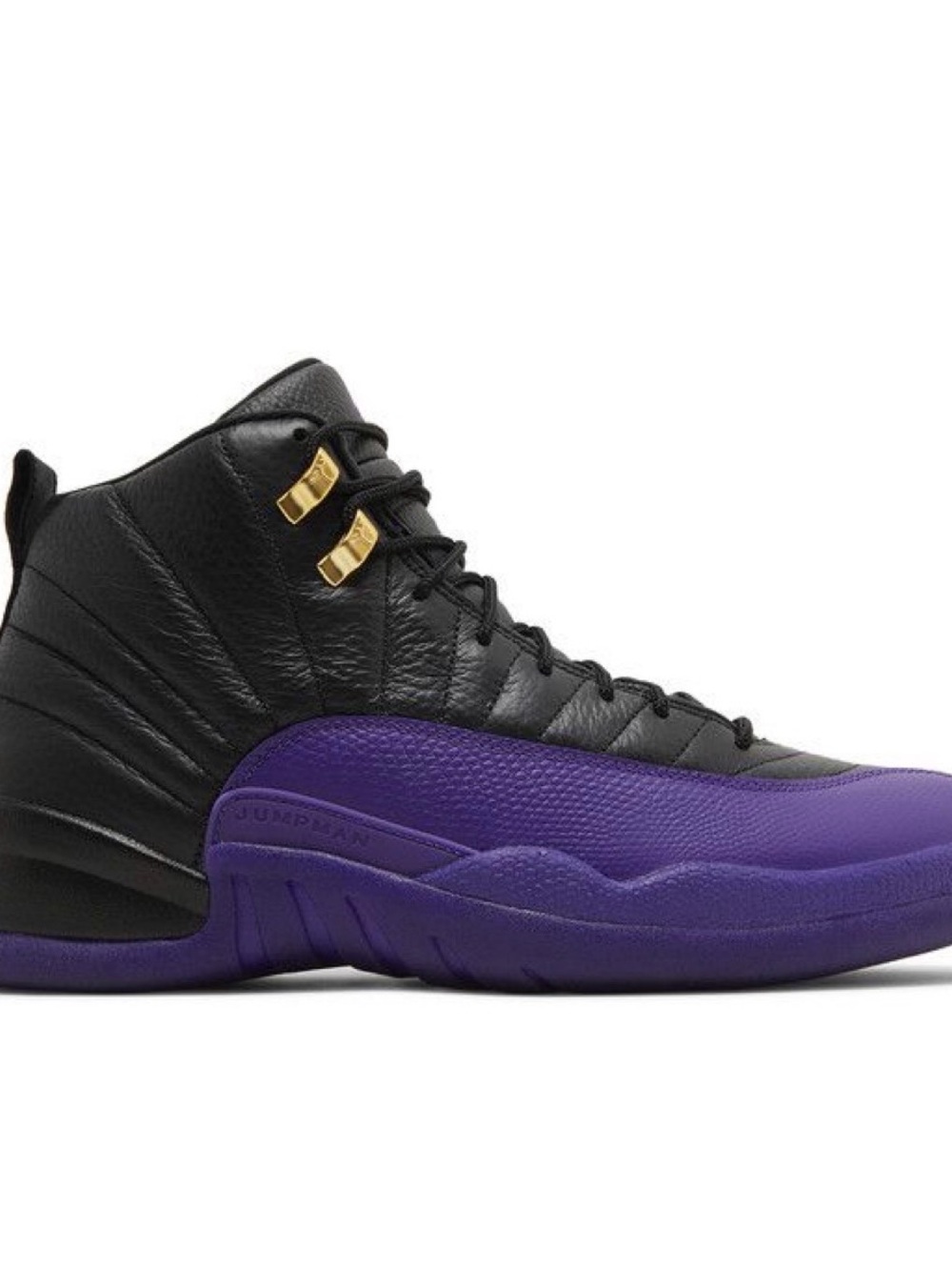 Jordan 12 Retro Black and Purple “Field Purple” Basketball Sneakers size 7 NWB
